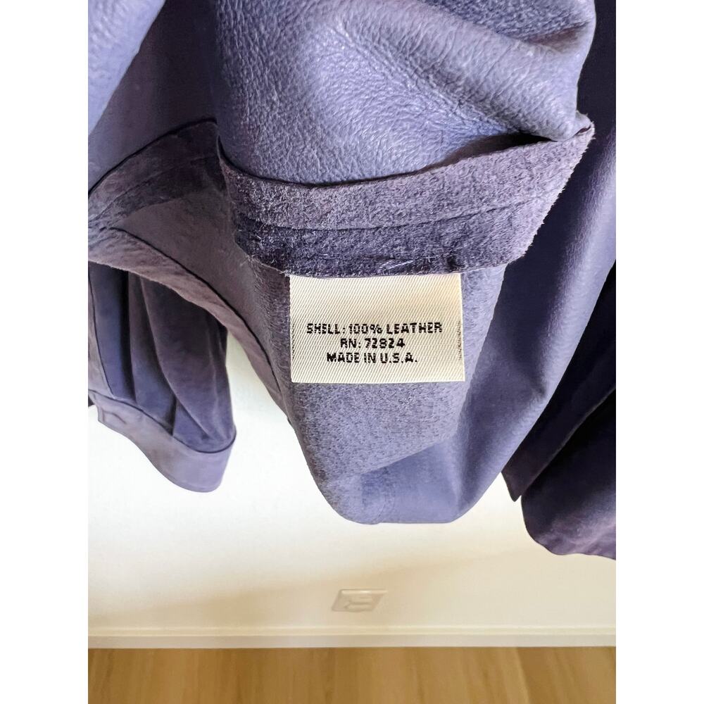 Vintage Purple Suede Button Up Jacket Golden Bear Women's Large - Picture 5 of 7